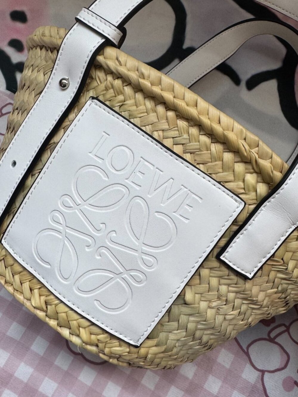 Loewe Raffia Woven Basket Tote Bag - Picture 9 of 10